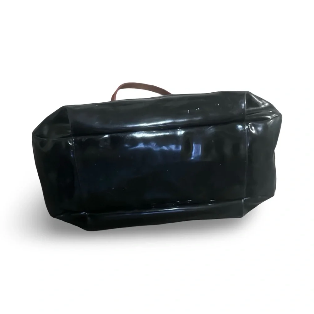 Dooney & Bourke Nina Black Patent Leather Large Satchel - Picture 9 of 13